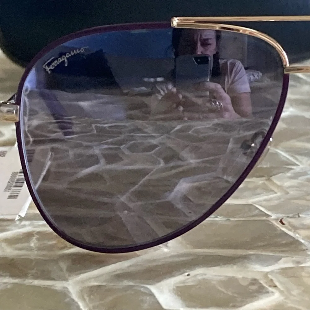 NEW!  Salvatore Ferragamo 60mm Aviator Sunglasses in ‘Quartz Sat’